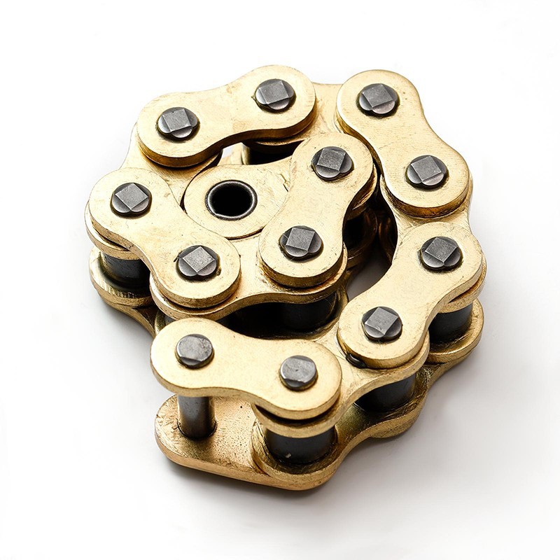 Motorcycle chain 428 golden plate